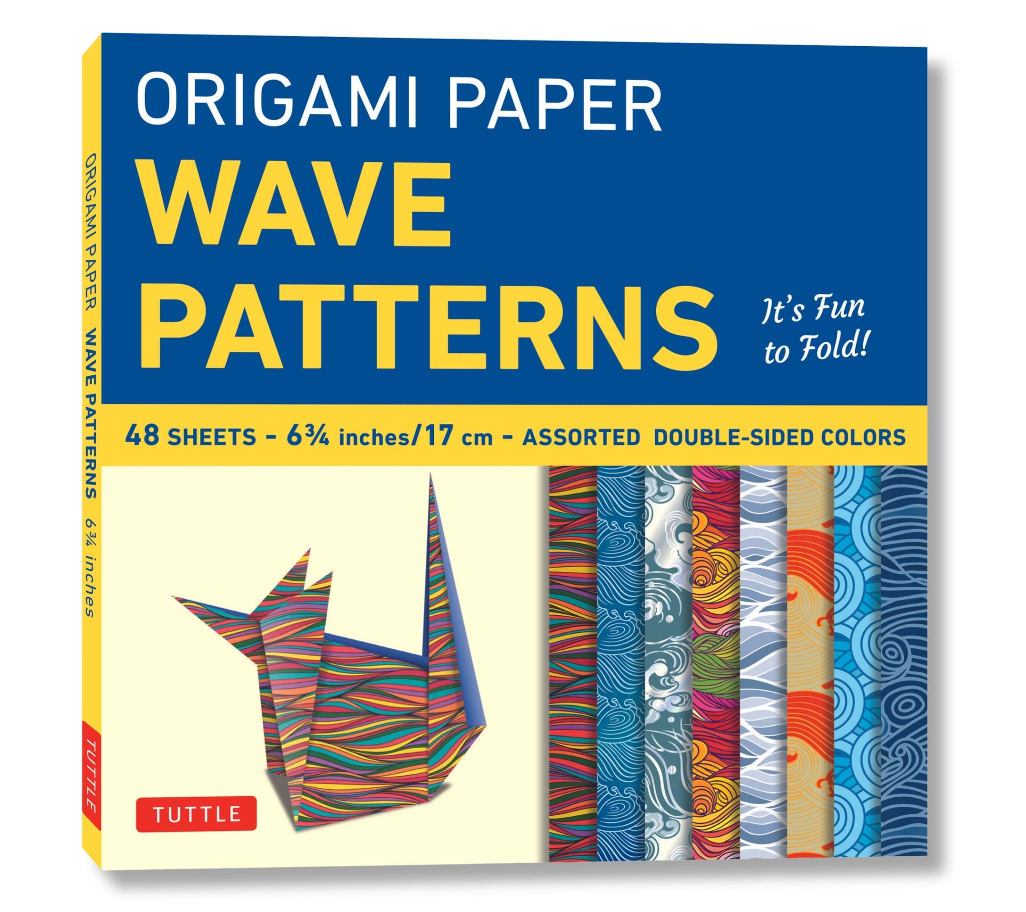 Cover image for Origami Paper - Wave Patterns - 6 3/4 inch - 48 Sheets ISBN 9780804848558